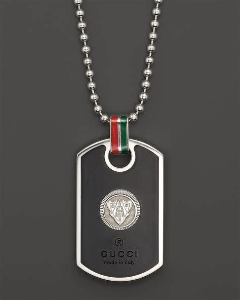 gucci dog tag necklace free shipping|sterling silver dog tag necklace.